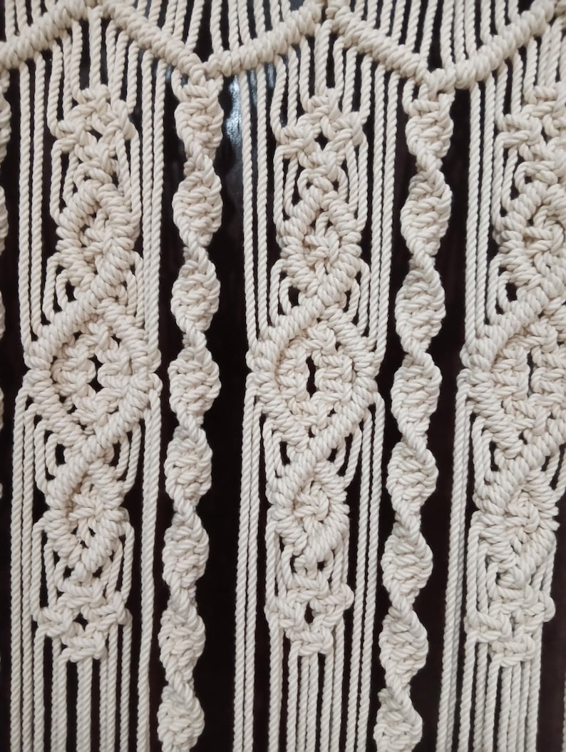 Handmade Macrame Doorway Curtain, Boho Cotton Rope Room Divider, Custom ...