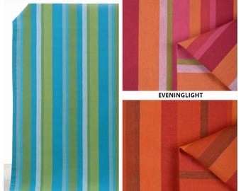 Striped Pure Cotton Fabric by Yard for Upholstery, Curtains, Roman Shades, Blinds, Valances & Home Decor. Orange/ Red/ Green/ Blue/ Pink