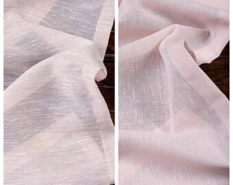 May include: Close-up of two sheer fabric swatches in pink hues. The swatch on the left is labeled "Raspberry Sorbet" and the swatch on the right is labeled "Cameo Rose".