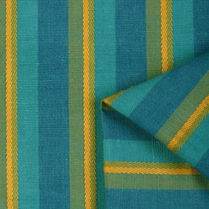 Cotton Striped Roman Shades. Custom Size Window Blinds for Coastal Decor Dining, Bedroom, Kitchen, Office, Study. Blackout Option. Blue