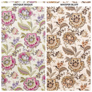Floral Patterned Curtains. Custom Window Drapes for Dining, Nursery, Family Room. Blackout Option. Pink/ Purple/ Green/ Beige/ Gray/ Cream