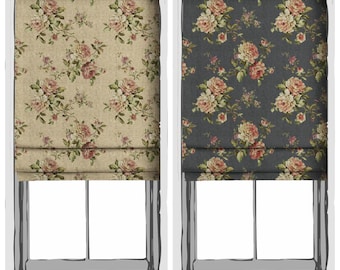 Italian Denim, Faux Roman Shade, White, Custom, Window, Topper, Treatment, Living, Dining, Kitchen, Bath, Bed, Room, Nursey, Mock Roman