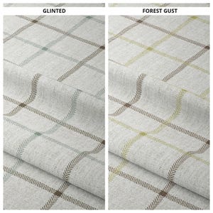 Checked Plaid Curtains. Custom Window Drapes for Living, Dining, Bedroom, Nursery. Blackout Option. White/ Green/ Parchment White/ Blue