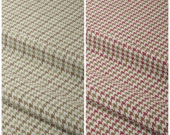 Houndstooth Curtains Custom Window Drapes for Living, Bedroom, Dining, Study, Office, Kitchen. Blackout Option. Brown & Green/ Red/ Brown