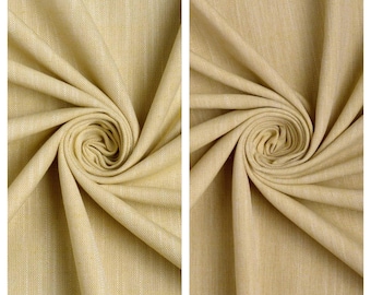 Plain Yellow Linen Texture Fabric by Yard for Curtains, Shades, Valances, Bed Runners, Cushion Covers, Pillows & Home Decor.