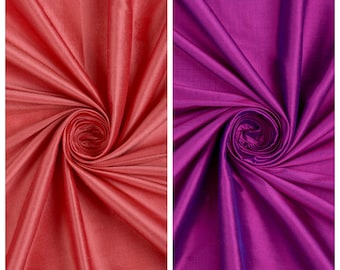 Shantung Silk Fabric Sample for Custom Curtains & Window Drapes. Fuchsia Pink/ Purple/ Pink Punch. Blackout Add-On for Bedroom/ Nursery.