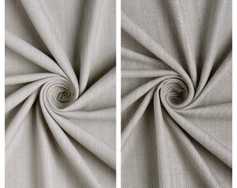 Herringbone Texture Fabric Sample for Custom Curtains & Window Drapes. Grey/ Pale Grey. Blackout Add-On for Bedroom/ Nursery.