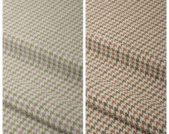 Houndstooth Curtains Custom Window Drapes for Living, Bedroom, Dining, Study, Office & Kitchen. Blackout Option. Green/ Pink/ Orange