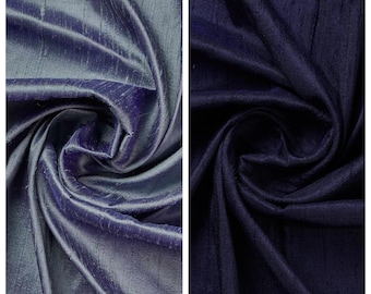 Dupioni Silk Fabric Sample for Custom Curtains & Window Drapes. Lavender/ Mauve/ Purple/ Navy Blue. Blackout Add-On for Bedroom/ Nursery.