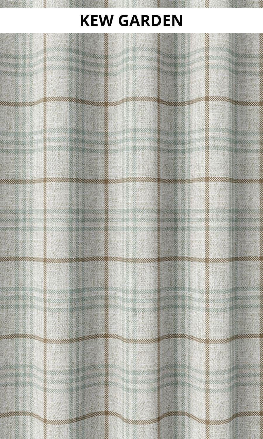 Checkered Plaid Fabric Sample for Custom Curtains & Window Drapes ...