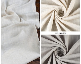 May include: Close-up of three fabric swatches in different shades of beige and gray. The swatches are arranged in a grid pattern. The top left swatch is labeled "SOLEIL", the top right swatch is labeled "PEARL DRIFT", and the bottom swatch is labeled "LINEN BONE".
