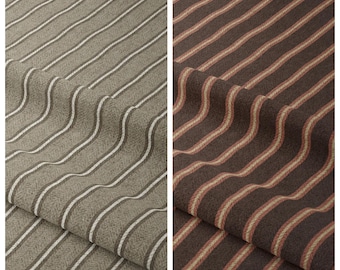 Ticking Stripe Curtains. Custom Window Drapes for Dining, Kitchen, Bathroom, Study, Office. Blackout Option. Brown/ Beige/ Wine/ Coffee