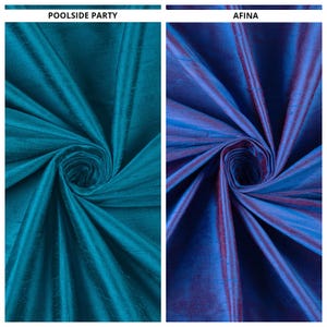Dupioni Silk Fabric by the Yard. Multipurpose Fabric for Decor, Window Curtains, Roman Shades, Table Runners, Bedding & Valances