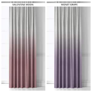 Ombre Two-Tone Fabric Curtains. Custom Size Window Drapes for Living, Bedroom, Dining & Kitchen. Blackout Lining Option. Pink/ Purple
