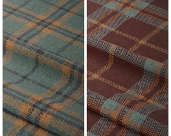 Checkered Plaid Roman Shades. Window Blinds for Nursery, Kids Room, Dining. Blackout Option. Teal Blue/ Mustard/ Wine Red/ Orange/ Blue