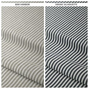 Striped Patterned Curtains. Custom Window Drapes for Living, Dining, Kitchen, Bedroom, Nursery. Blackout Option. Grey/ White/ Slate Grey