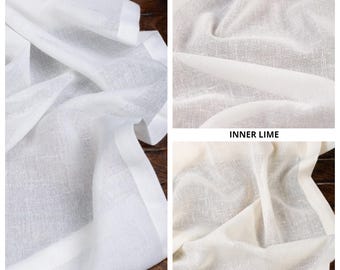Plain Sheer Fabric by Yard for Curtains, Shades, Valances, Swags, Window Scarves, Bedding, Table Runners & Home Decor. White/ Cream