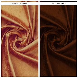 Dupioni Silk Fabric by the Yard. Multipurpose Fabric for Decor, Window Curtains, Roman Shades, Table Runners, Bedding & Valances