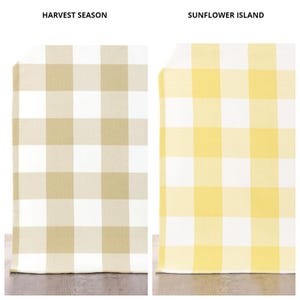 Check Roman Shades. Custom Plaid Window Blinds. Living, Bedroom, Dining, Kitchen, Nursery, Office. Blackout Option. Beige/ Brown/ Yellow