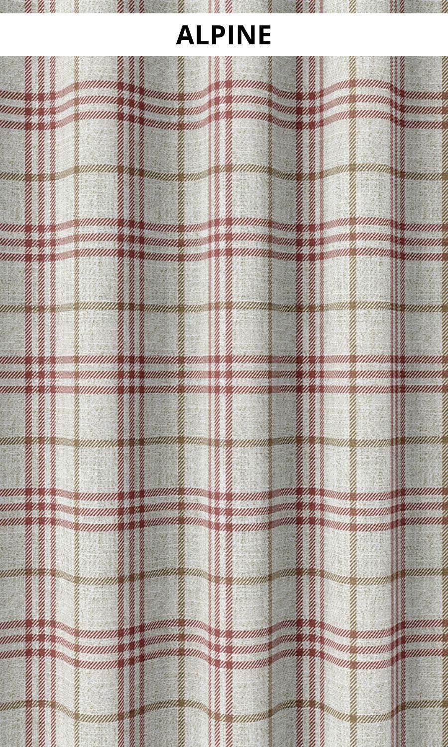 Checkered Plaid Fabric Sample for Custom Curtains & Window Drapes ...