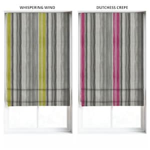 Dimout Roman Shades. Custom Window Roman Shades for Room Darkening in Bedroom, Nursery, Home Theater, Kids Room. Grey / Pink / Yellow/ Green