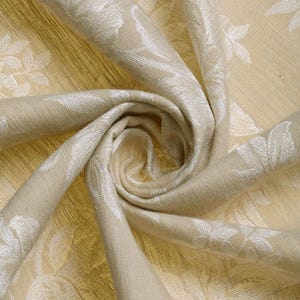 Floral Fabric by the Yard. Multipurpose Use for Home Decor, Window Treatments, Curtains, Roman Shades/ Blinds, Cushions, Valances.