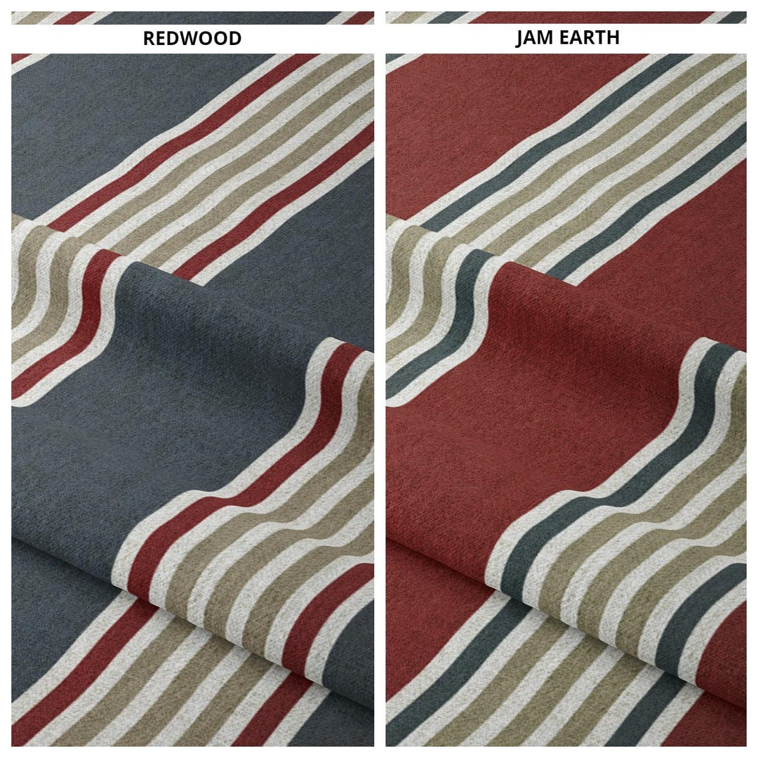 Striped Patterned Fabric Sample for Custom Curtains & Window Drapes ...