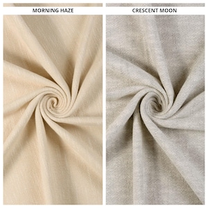 Cotton Curtains. Custom Size Drapery Panels. Window Drapes for Dining, Kitchen, Bedroom, Nursery. Blackout Lining Option. Grey/ Beige