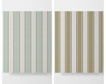 Custom Size Ticking Stripe Window Curtains for Living, Bedroom, Kitchen, Dining, Kids Nursery & Playroom. Duck Egg Blue/ White/ Green/ Pink