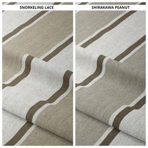 Striped Patterned Curtains. Custom Window Drapes for Living, Dining, Kitchen, Bedroom, Nursery. Blackout Option. Beige/ Brown/ White