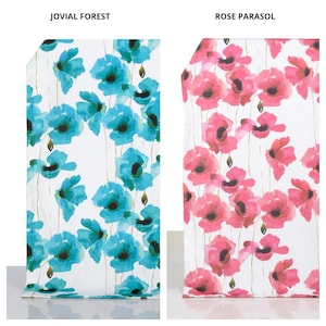 Floral Curtains. Blackout Lining Option. Custom Drapes for Living Room, Bedroom, Dining Room, Kitchen & Nursery. Pink/ Blue