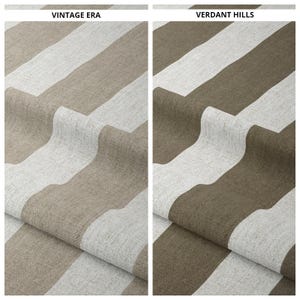 Striped Patterned Curtains. Custom Window Drapes for Dining, Kitchen, Bedroom, Nursery. Blackout Option. Beige/ Grey/ Mocha Brown/ White