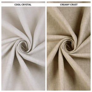 Linen Blend Fabric by the Yard. Multipurpose Use for Decor, Window Treatments, Curtains, Roman Shades/ Blinds, Valances, Cushions