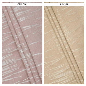 Abstract Patterned Curtains. Window Drapes for Living, Dining, Kitchen & Nursery. Add Blackout Lining for Bedroom. Pink-Beige/ Blush Pink
