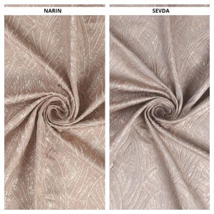 Self-Patterned Polycotton Curtains. Window Drapes for Living, Kitchen & Nursery. Add Blackout Lining for Bedroom. Blush Pink/ Purple-Grey