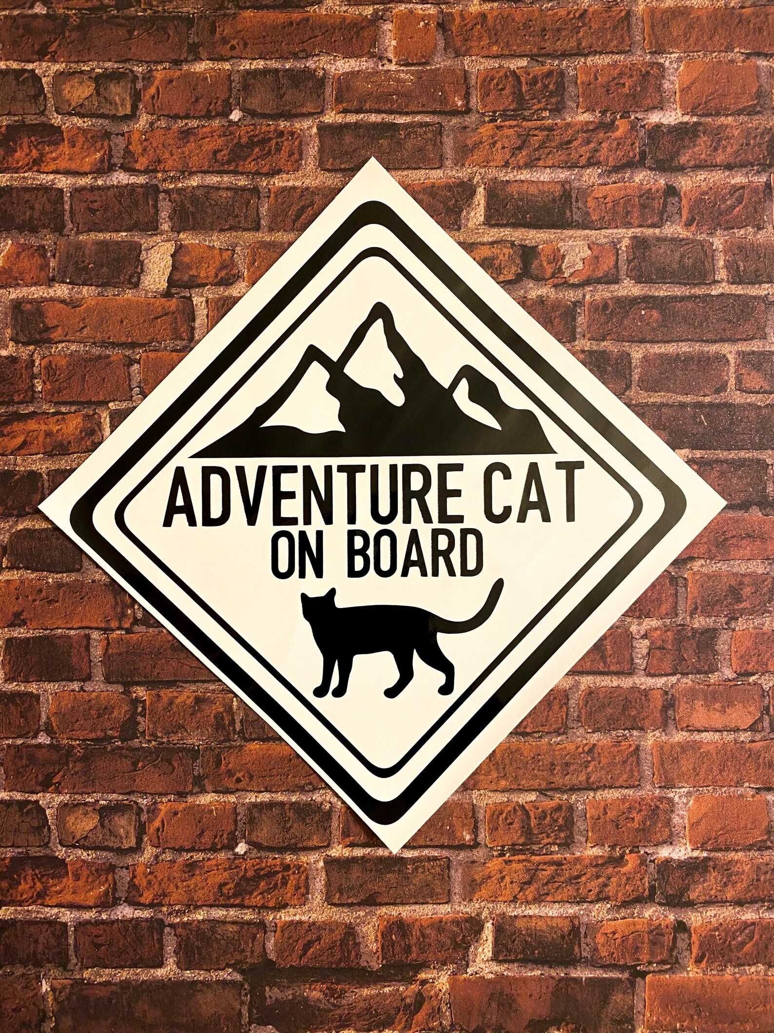 Adventure Cat on Board Vinyl Auto Aufkleber Mountain Version Etsy