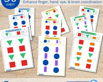 Brain Gym Geometry Activities: Cognitive Skills & Fine Motor (PDF Digital Download)