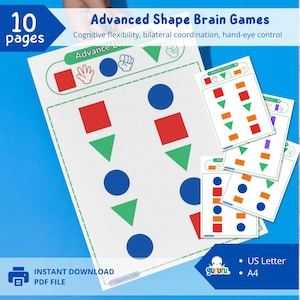 Advanced Brain Games for Kids: Dual-Hand Coordination Activity (PDF A4/Letter Size)