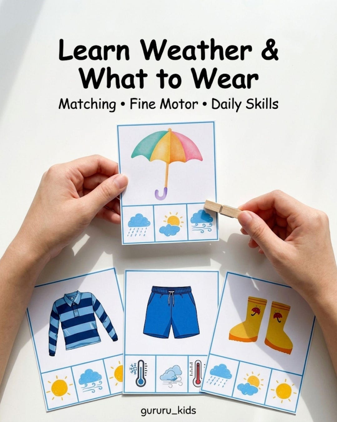 Weather Dress up Activity for Preschool | Four Seasons Sorting Kit ...
