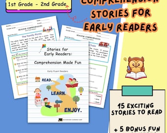 Stories for Early Readers: Comprehension Activities for Grades 1 - 2 | Comprehension Stories | Printable Worksheets | Reading Fluency