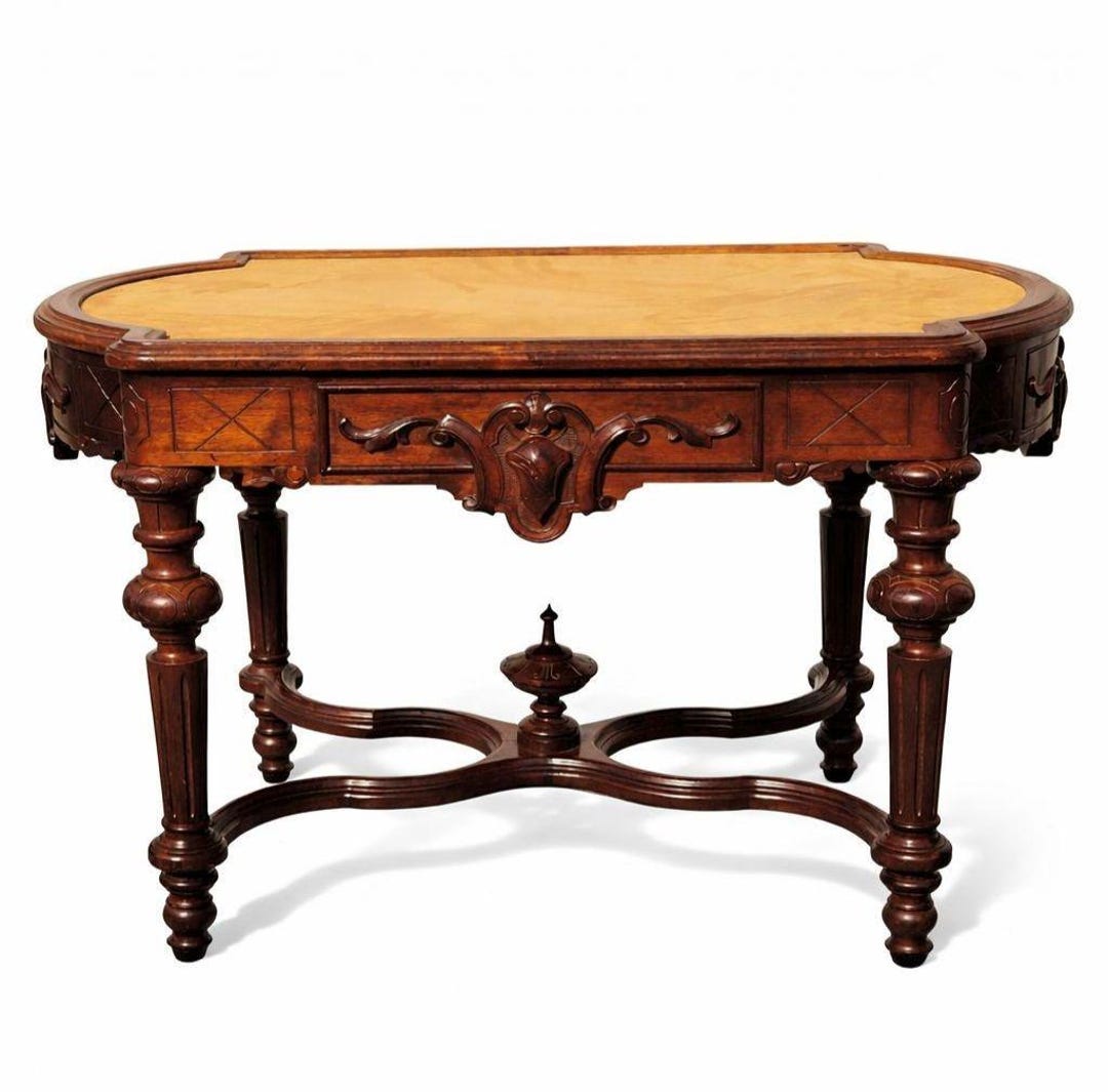 19h Century American Victorian Walnut Table - Etsy