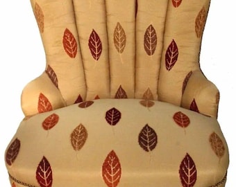 Gorgeous Mid-Century Modern Slipper Chair, New Upholstery, 1950's