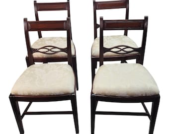 19 Th c English Solid Mahogany Duncan Phyfe style dinning room chairs