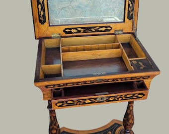 An exquisite 19th Century Dutch Rosewood, Satinwood & Ebony Princess Vanity