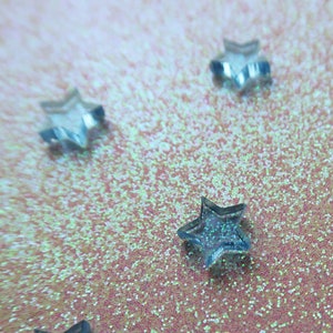 Pequeñas Formas de Estrella Azul Neón ( Neon Blue Star Shapes) 10 uds. Acrílico de corte láser
