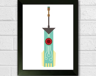 Transistor vector graphic design print // Inspired by the video game "Transistor"