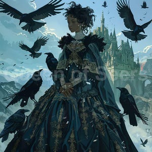 Witchy Art Dark Academia Art Dark CottageCore Art Okkulte Kunst Gothic Kunst Fantasy Kunst Raben Kunst Crow Dark Art Schwarze Kunst WO 41