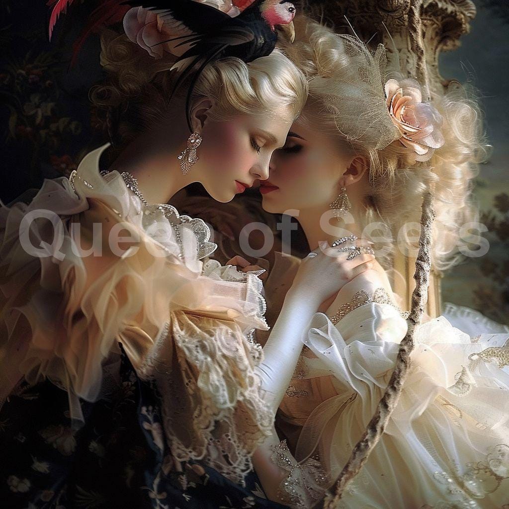 Lesbian Art LGBTQ Art Erotic Art Lesbian Couple Lesbian Gifts WLW