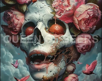 Art sombre Art de l'horreur Art gothique Art effrayant Art effrayant Art d'Halloween Art occulte Art de la tête de mort Art fantastique Art de la sorcellerie Art effrayant Art du squelette HS 23