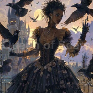 Witchy Art Dark Academia Art Dark CottageCore Art Okkulte Kunst Gothic Kunst Fantasy Kunst Viktorianische Kunst Rabenkunst Krähe Dunkle Kunst Schwarze Kunst WO 36